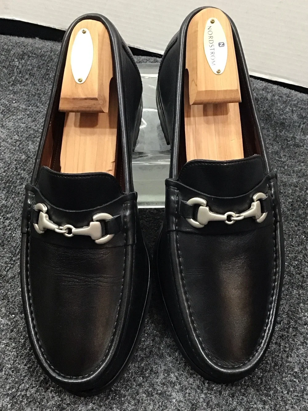 Allen Edmonds Arezzo Black Italian Leather Horsebit Slip-On Loafers 9.5